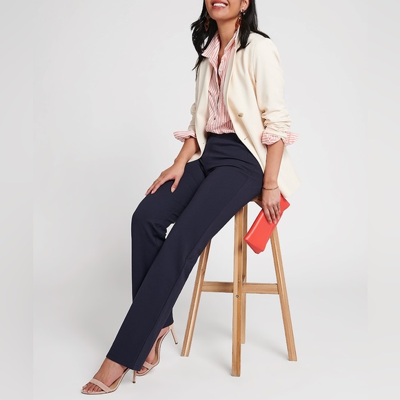 NWOT Betabrand Classic Dress Navy Pant Yoga Pant | Straight - Size Small Long - Picture 4 of 5